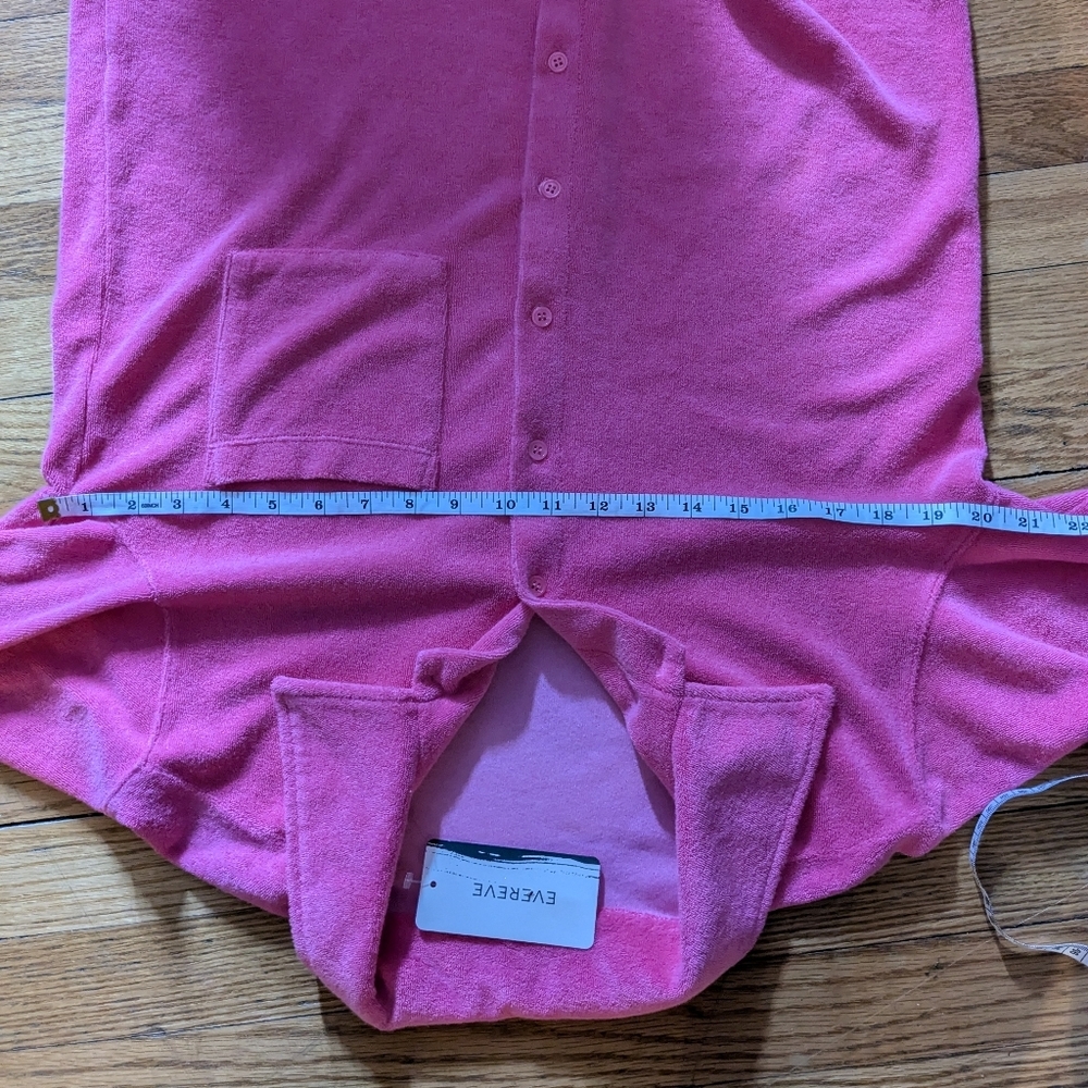NWT Monroe M Azalea Pink Short Sleeve Button Down Terrycloth Pocket Shirt‎ - Picture 9 of 10
